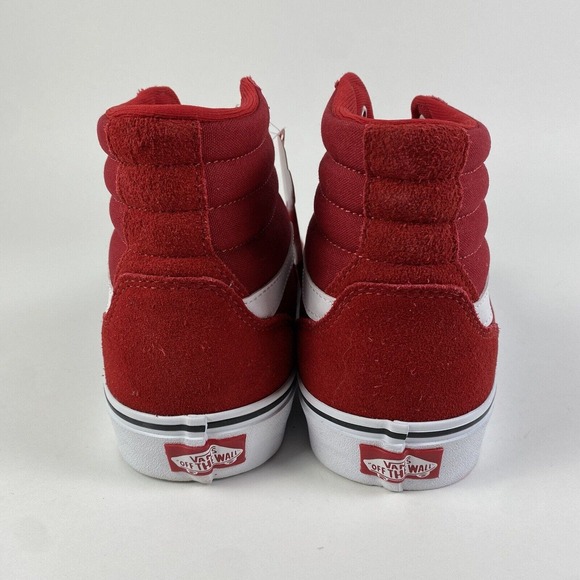 Vans Filmore Hi Suede & Canvas Sneakers Red Mens Size 11 Brand New - Picture 4 of 16